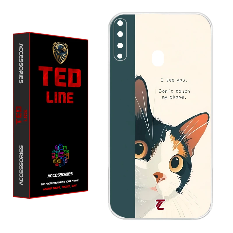 کاور تدلاین طرح گربه کد 1222 مناسب برای گوشی موبایل سامسونگ Galaxy A20S
