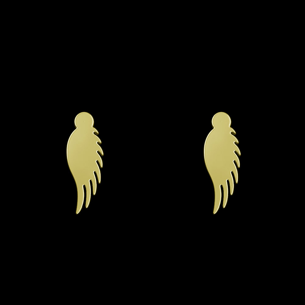 گوشواره طلا 18 عیار زنانه مدوپد مدل بال کد GA1-11868