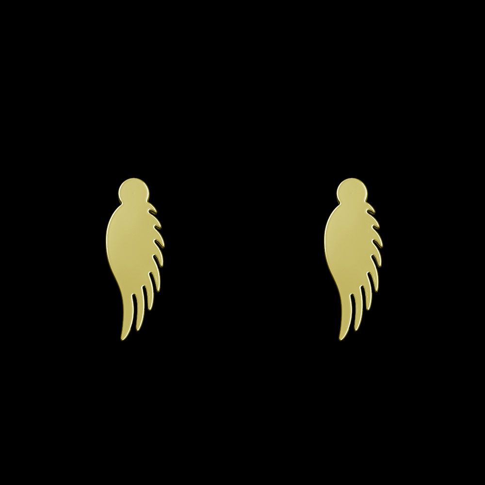 گوشواره طلا 18 عیار زنانه مدوپد مدل بال کد GA1-11868 -  - 1