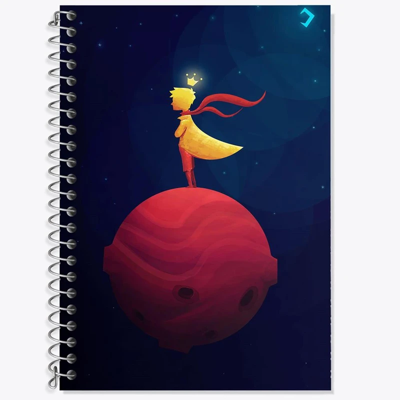 دفتر زبان 50 برگ خندالو مدل دو خط طرح شازده کوچولو کد 25792