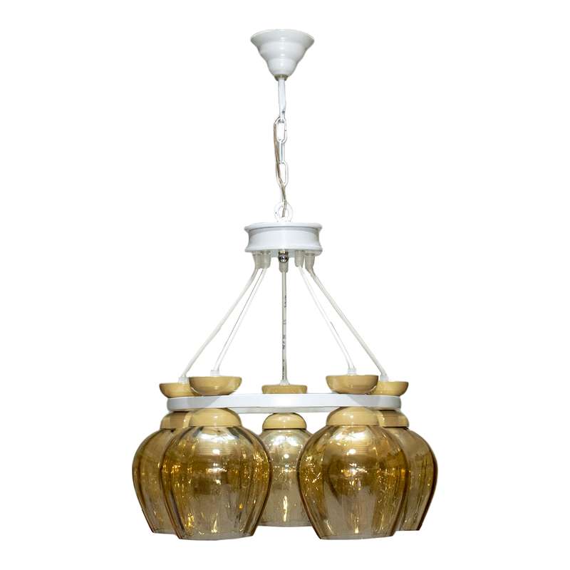 لوستر پنج شعله چشمه نور کد G688/5-WT