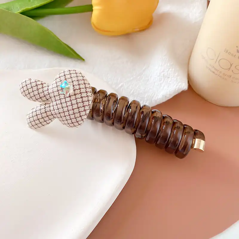 کش مو زنانه مدل فنری طرح خرگوش