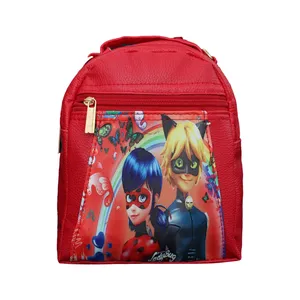 کوله پشتی دخترانه طرح دختر کفشدوزکی مدل 17