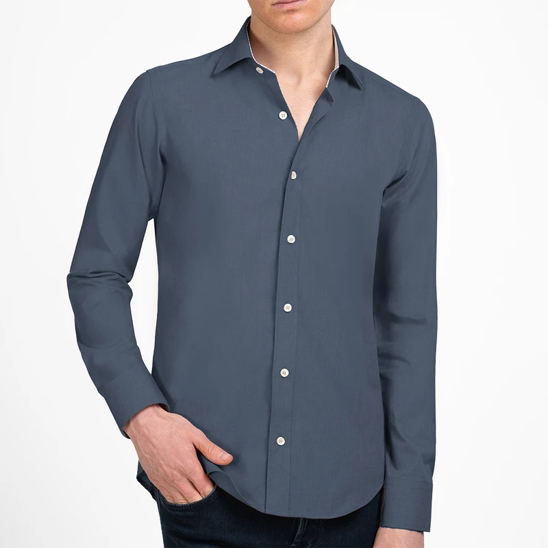 پیراهن آستین بلند یقه کراواتی مردانه ام کی مدل 1846