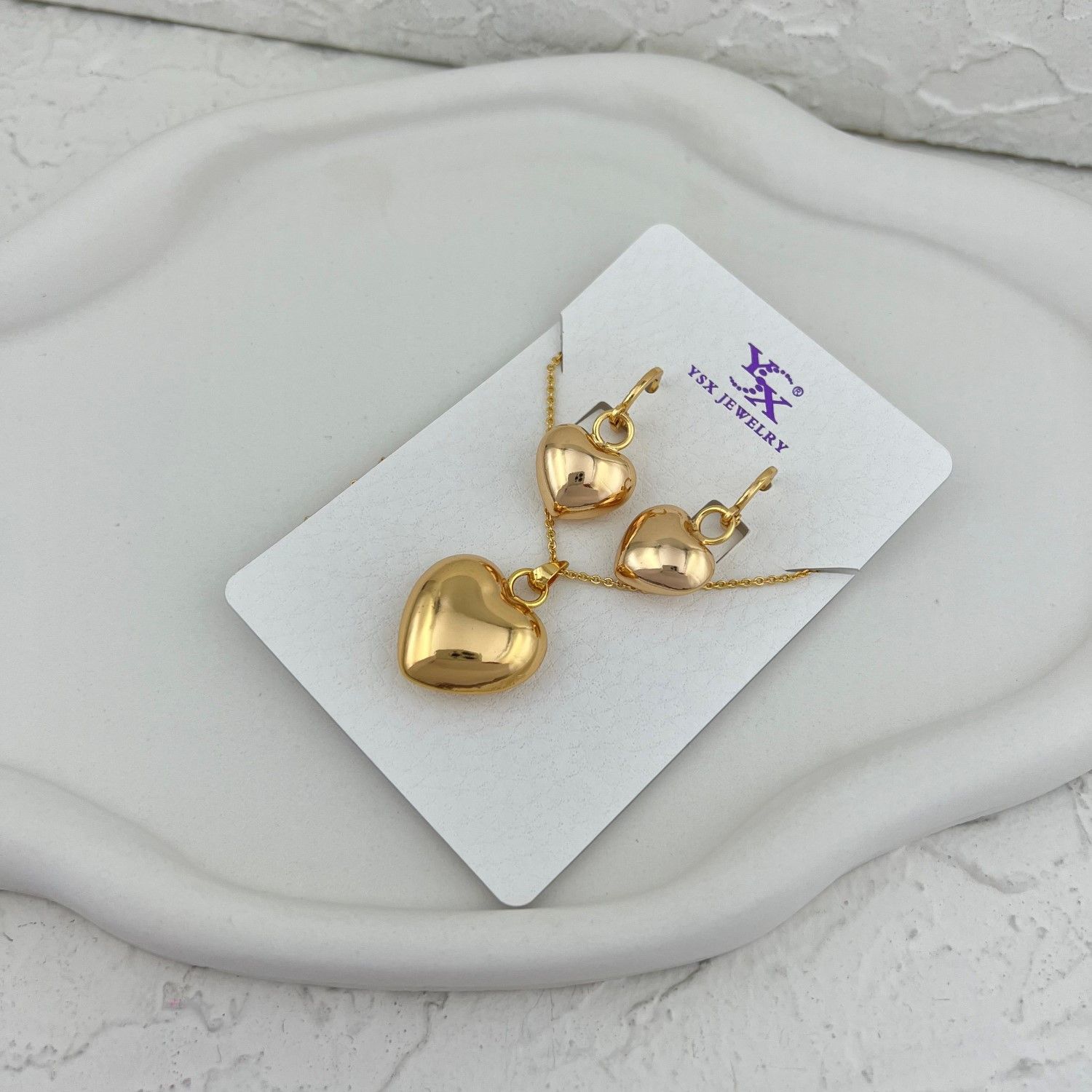 نیم ست زنانه وای اس ایکس مدل قلب کد M4216 -  - 2