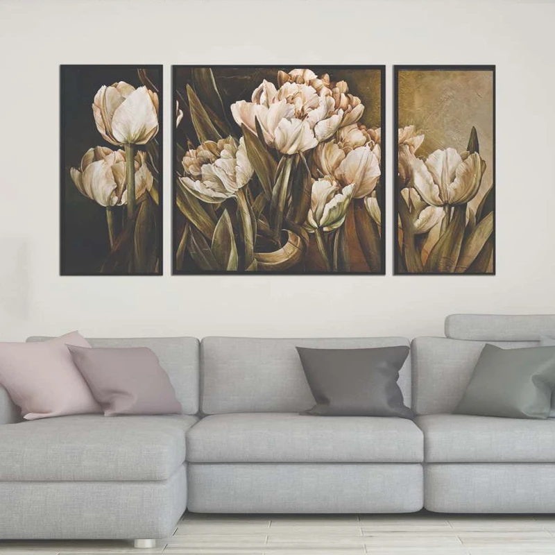 تابلو بکلیت طرح مدرن دیجیتال آرت مدل B-2130 فریم مشکی مجموعه 3 عددی