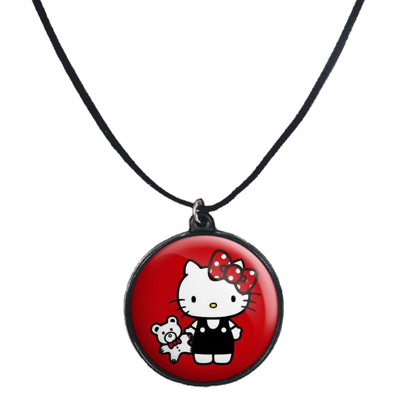 گردنبند پرمانه طرح کیتی کد pmb.22525 مدل دو طرفه