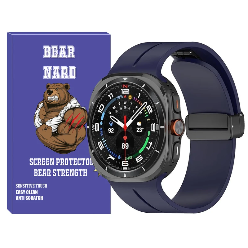 بند برنارد مدل Magnetic ORG BR مناسب برای ساعت هوشمند سامسونگ Galaxy Watch 7 Ultra 47mm