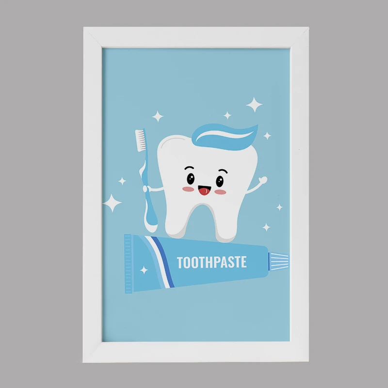 تابلو کودک خندالو مدل دندان و دندان پزشکی کودکانه کد 36735