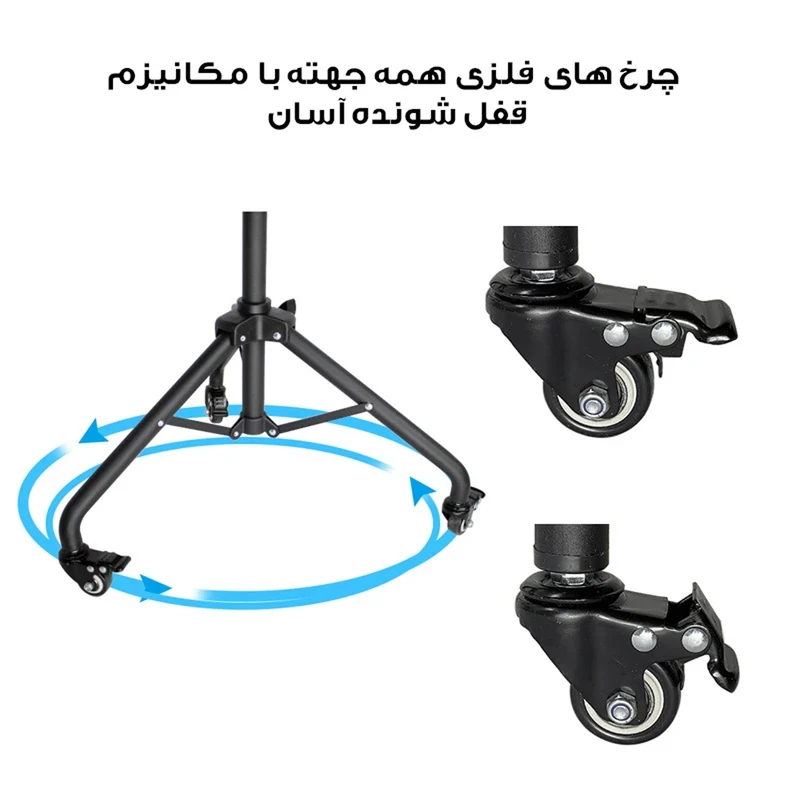 عکس شماره 4 : پایه پروژکتور پرتابل مدل چرخ دار کد 01f-l
