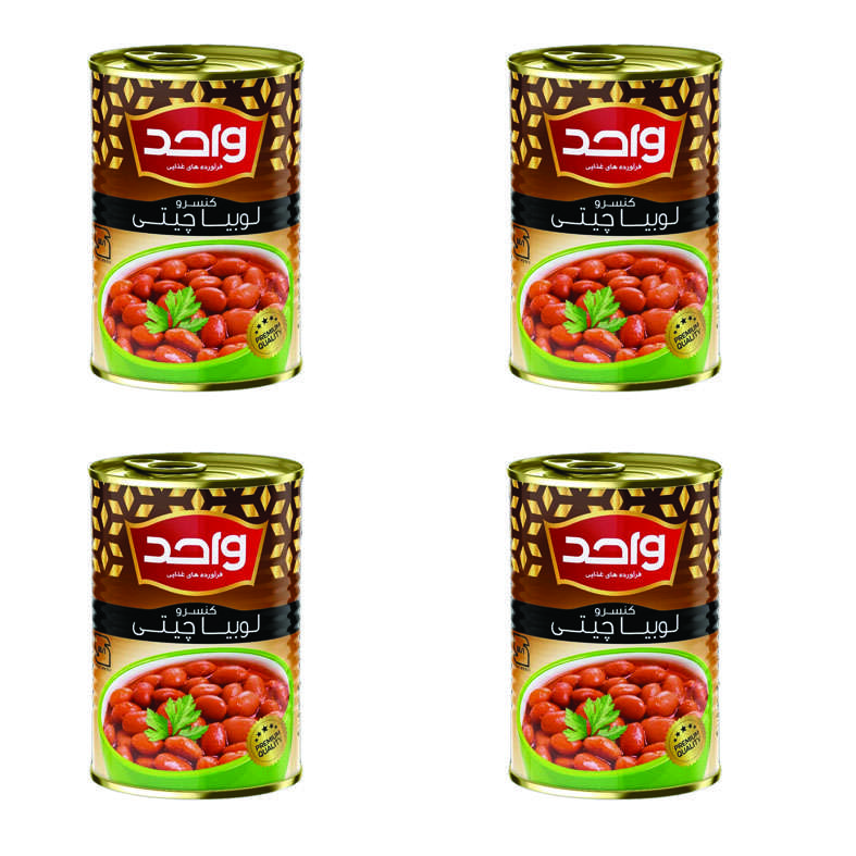 کنسرو لوبیا چیتی واحد - 350 گرم بسته 4 عددی