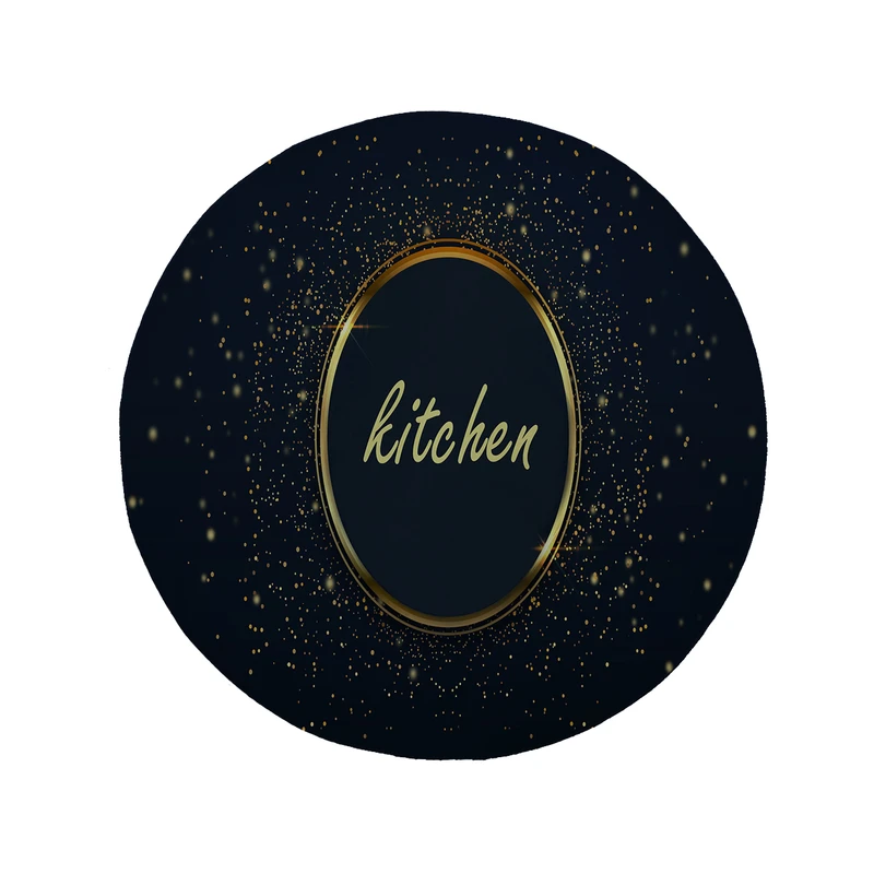  پادری مدل دایره طرح Kitchen کد 8371 سایز 90 × 90 سانتی متر