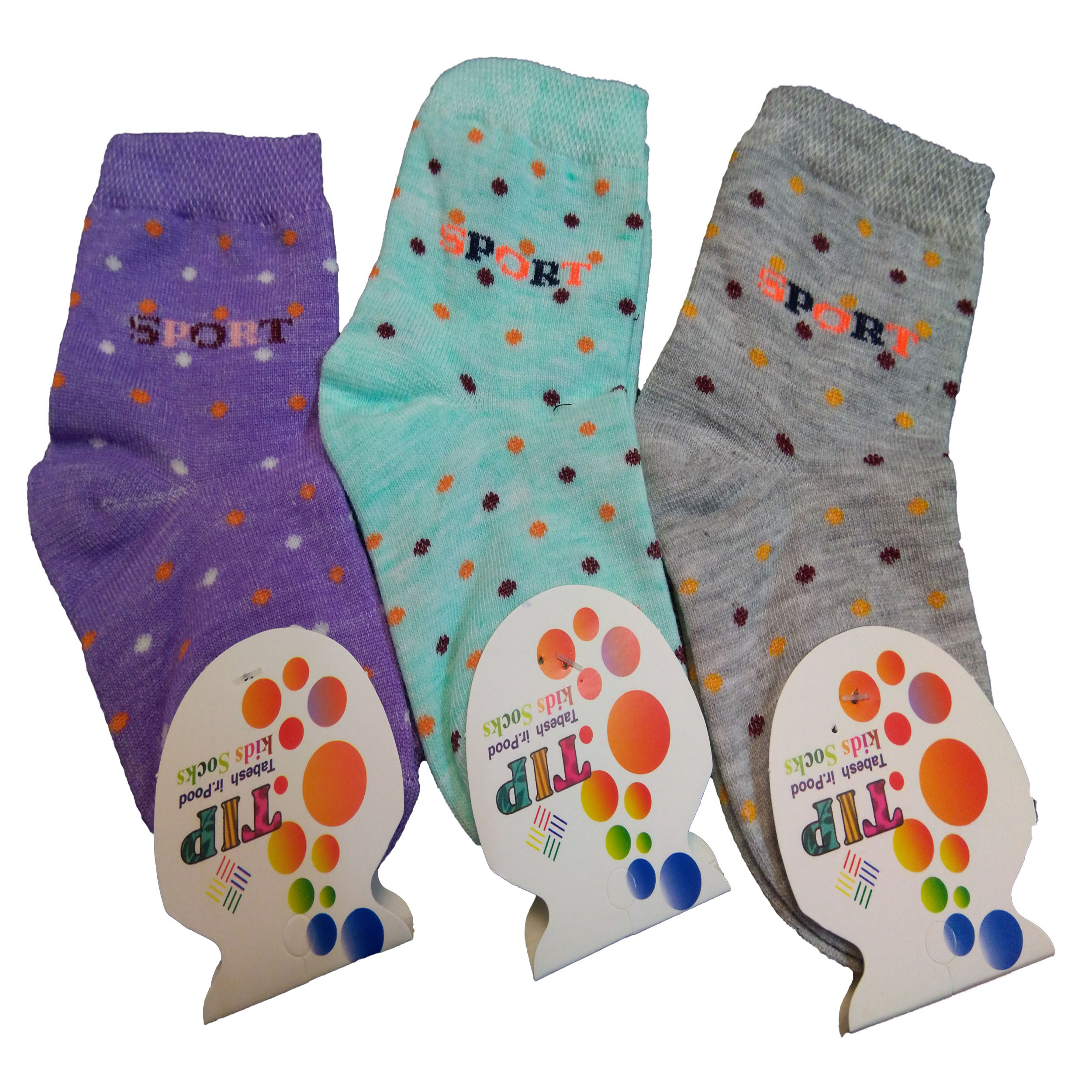 جوراب دخترانه تابش ایران پود کد 0059 مجموعه 3 عددی