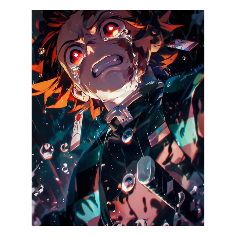 استیکر لپ تاپ و موبایل مدل انیمه طرح شیطان کش کامادو تانجیرو demon slayer kamado tanjiro کد 258