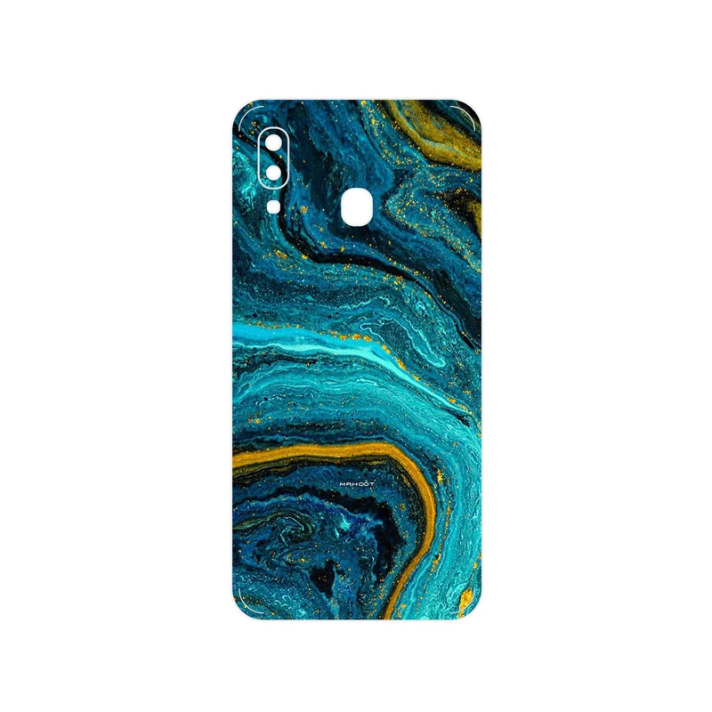 برچسب پوششی ماهوت مدل Turquoise marblewith golden streaks مناسب برای گوشی موبایل سامسونگ Galaxy A30