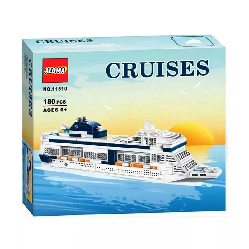 ساختنی 180 قطعه آلوما مدل کشتی تفریحی کد 11510