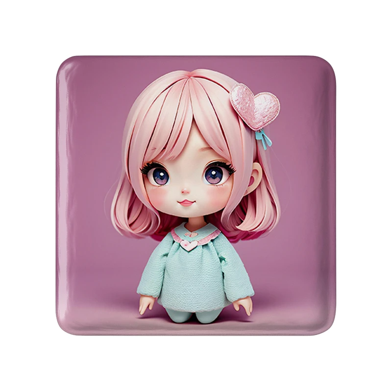 پیکسل خندالو طرح دخترانه (Girlish) مدل مربعی کد 36872