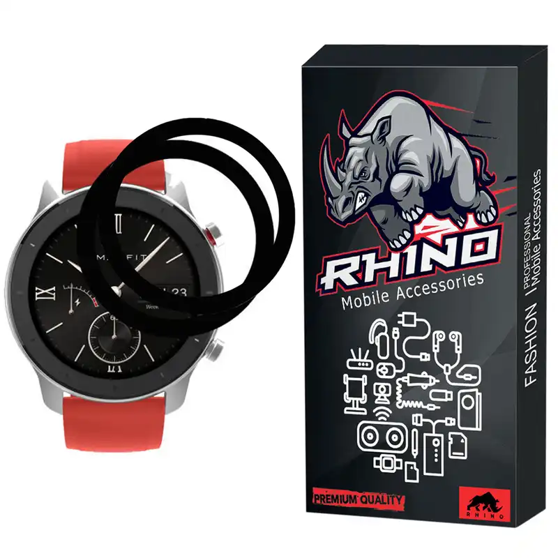 محافظ صفحه نمایش راینو مدل R-PMMA مناسب برای ساعت هوشمند امیزفیت GTR 42mm بسته 2 عددی