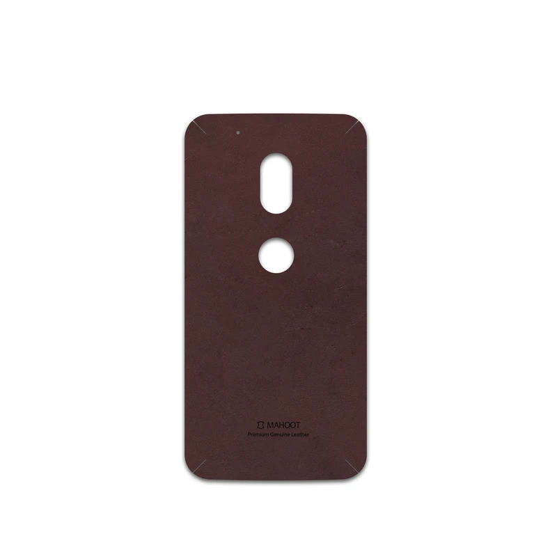 برچسب پوششی ماهوت مدل Matte-Dark-Brown-Leather مناسب برای گوشی موبایل موتورولا Moto G4 Play