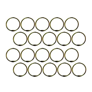 حلقه کلاسور مدل قفل دار کد antiq brass20 بسته 20 عددی