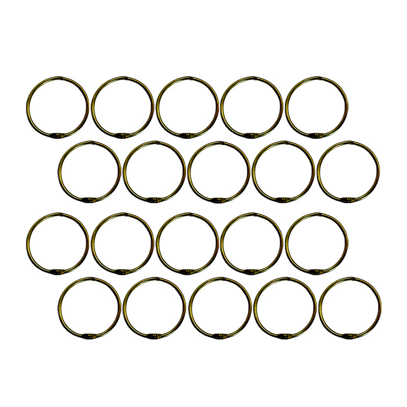 حلقه کلاسور مدل قفل دار کد antiq brass20 بسته 20 عددی