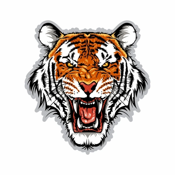 برچسب بدنه خودرو طرح ببر عصبانی کد 170