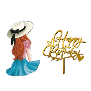 تاپرتزیین کیک مدل دخترونه کد t8 مجموعه 2 عددی