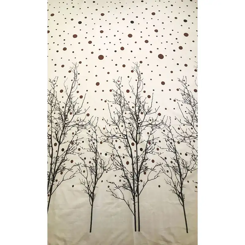 پارچه پرده ای طرح درخت برفی