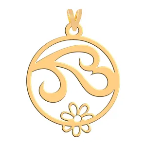 آویز گردنبند طلا 18 عیار زنانه فرشته مدل گل WNL-000273