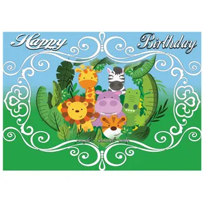 بنر تولد مسترتم طرح حیوانات جنگل پلاس