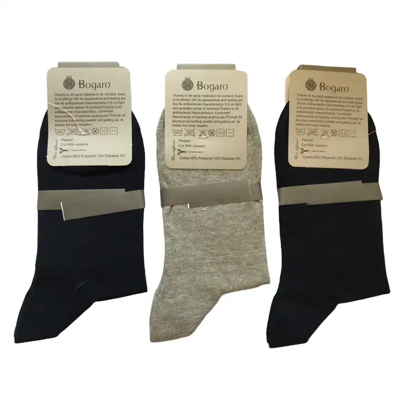 جوراب ورزشی مردانه بوگارو مدل نانو bmn مجموعه 3 عددی