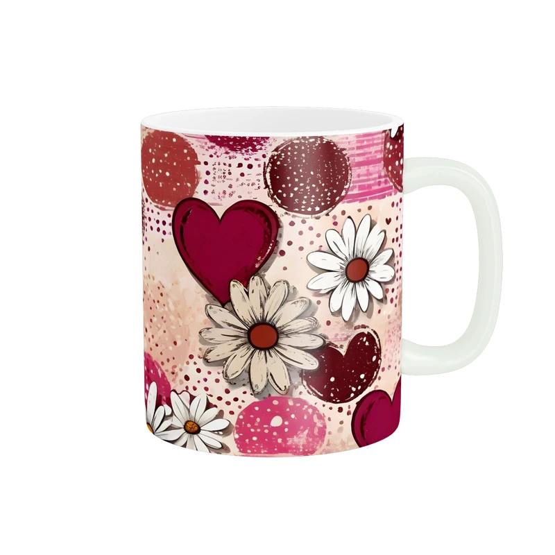 ماگ پاد آفرین مدل گل طبیعت کد 398