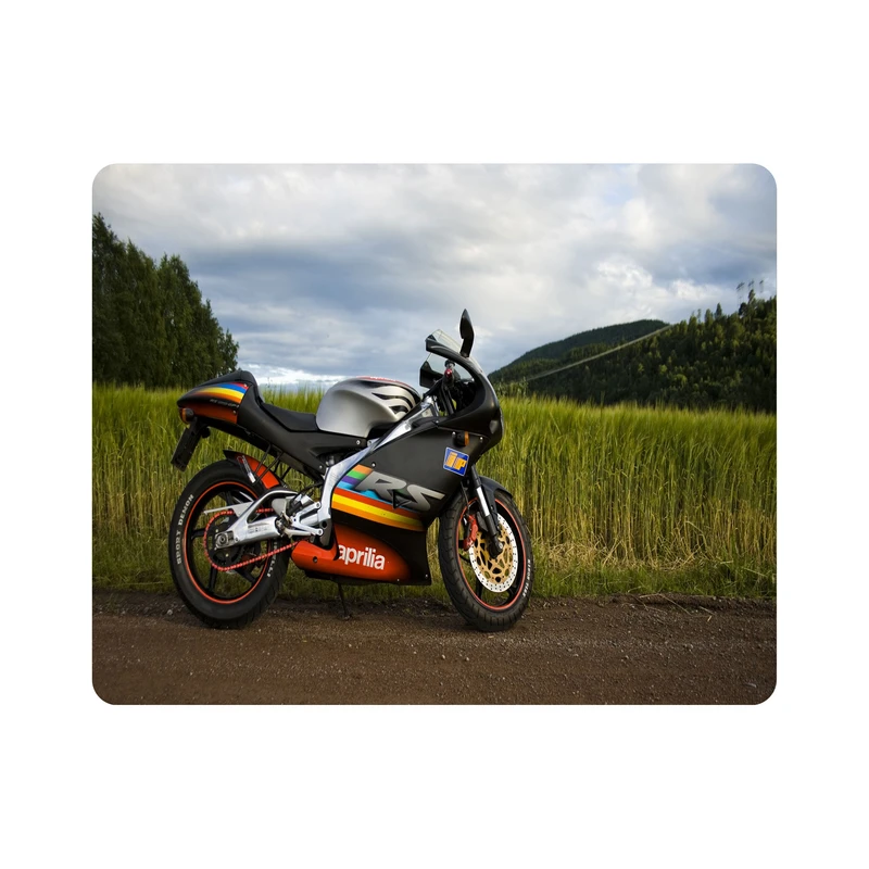 ماوس پد اطلس آبی طرح مزرعه و موتور و آسمان مدل T7177