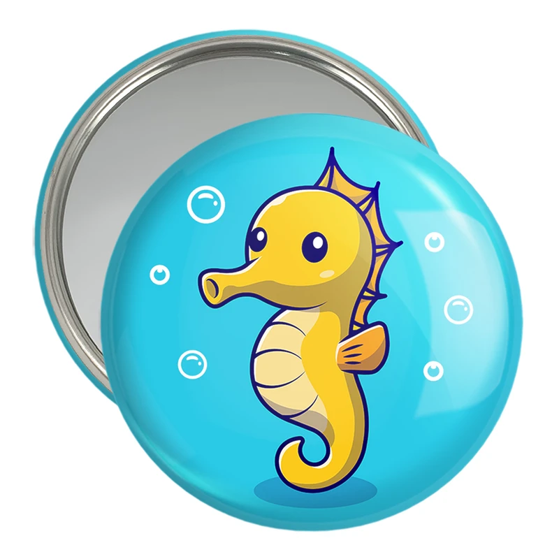 آینه جیبی خندالو مدل حیوانات بامزه اسب دریایی کد 29709