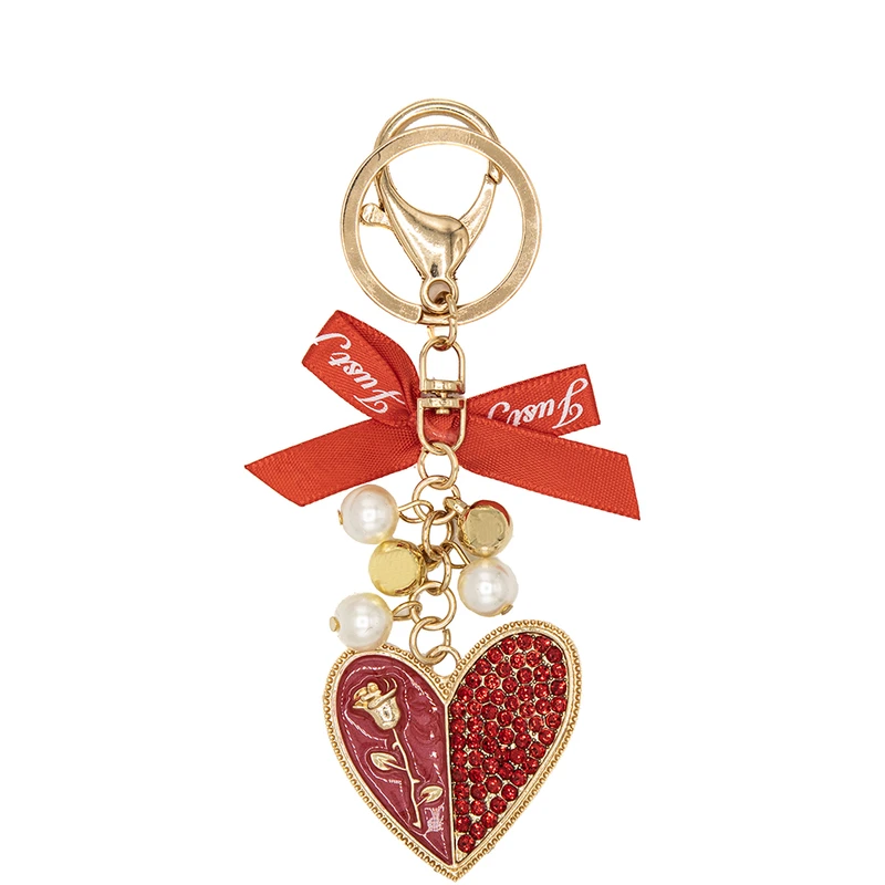 آویز کیف زنانه مدل قلب و مروارید کد 2100092