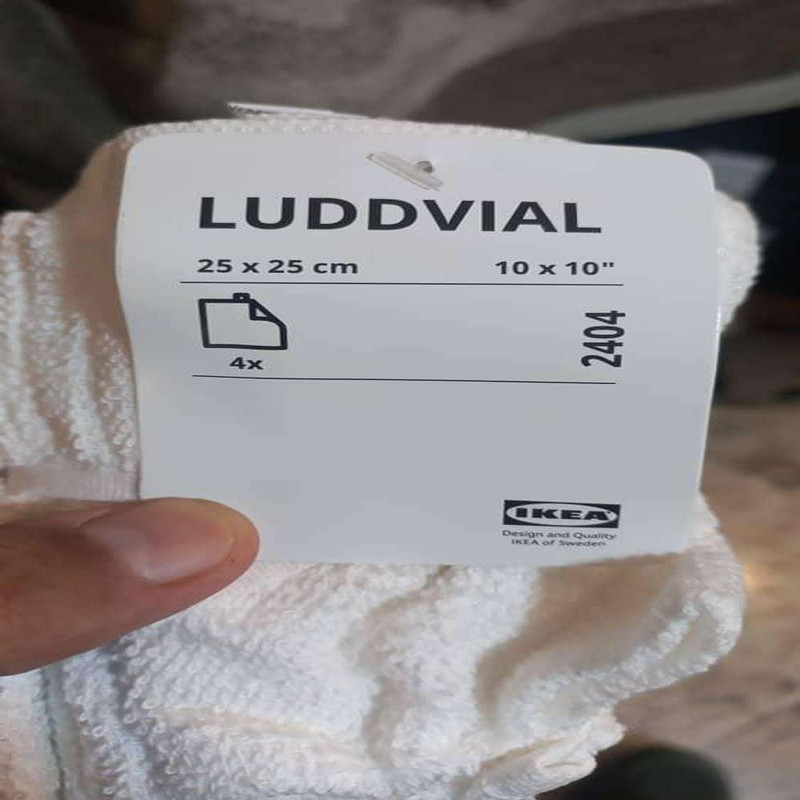 حوله دست و صورت ایکیا مدل LUDDVIAL مجموعه 4 عددی