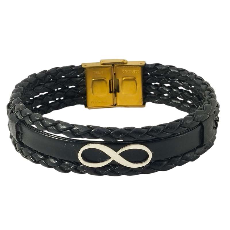 دستبند نقره مردانه سمازرین مدل بینهایت دوبل دستبند نقره مردانه سمازرین مدل بینهایت دوبل