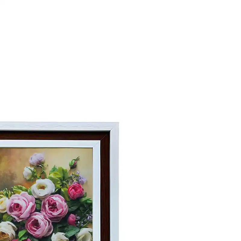 تابلو فرش ماشینی مدل گلدان گل 8728