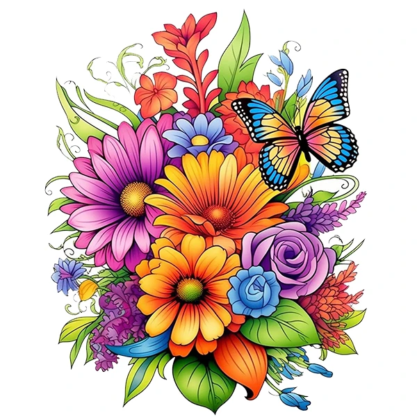 استیکر پارچه و لباس پاد آفرین طرح گل کد 1087