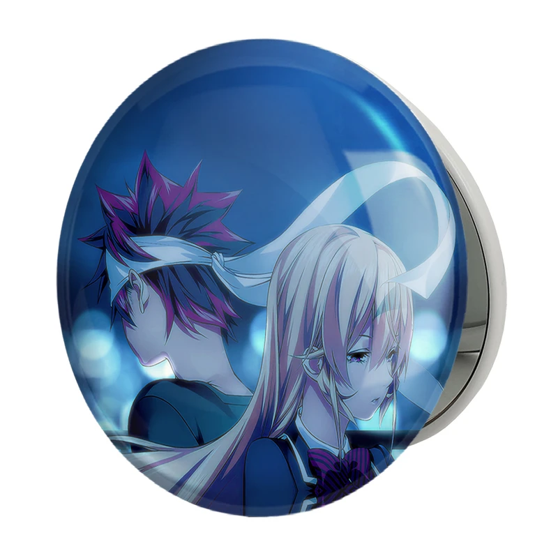 آینه جیبی خندالو طرح ارینا و سوما انیمه جنگ غذاها Food Wars مدل تاشو کد 17010 
