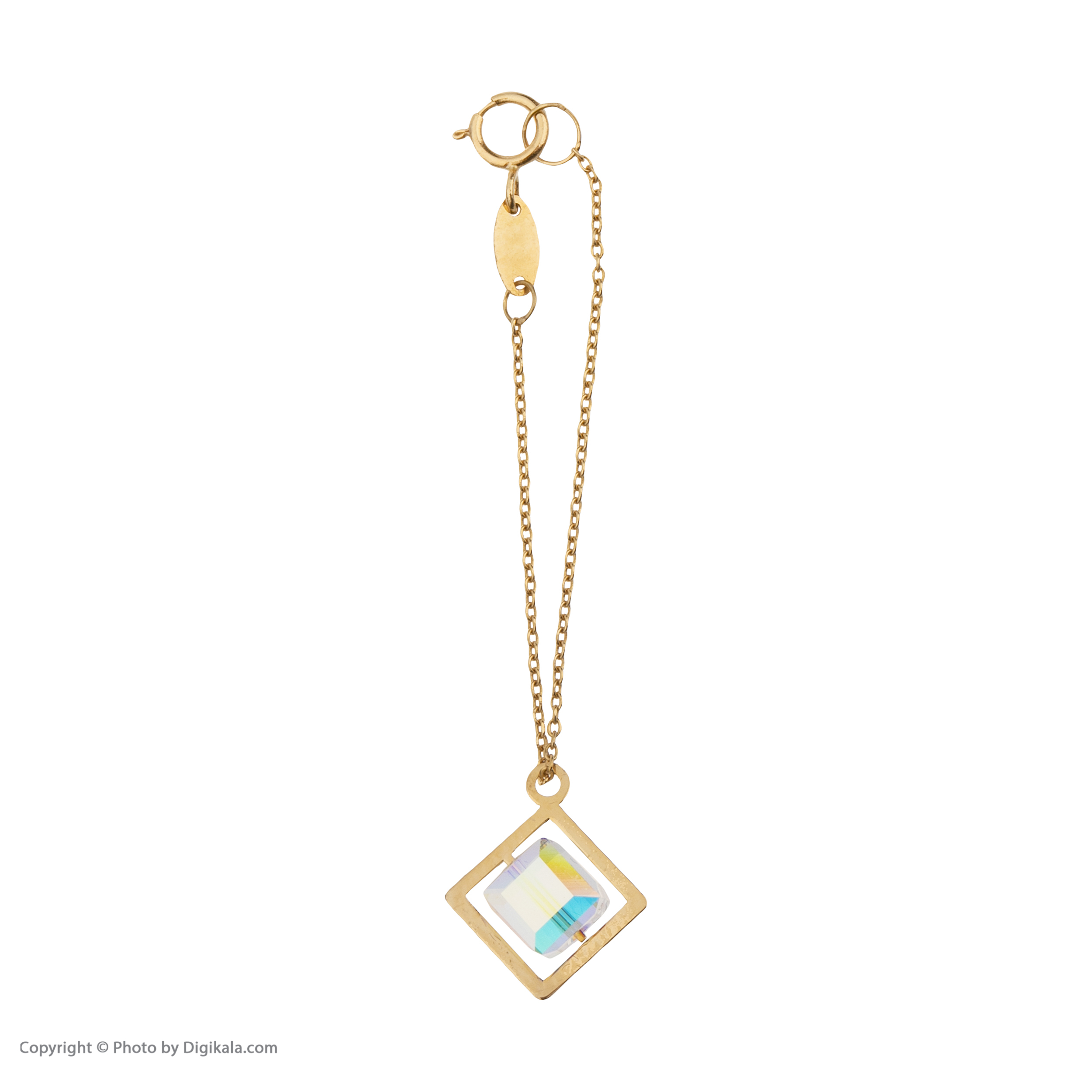 آویز ساعت طلا 18 عیار زنانه مایا ماهک مدل MW0372 طرح سواروسکی مکعب