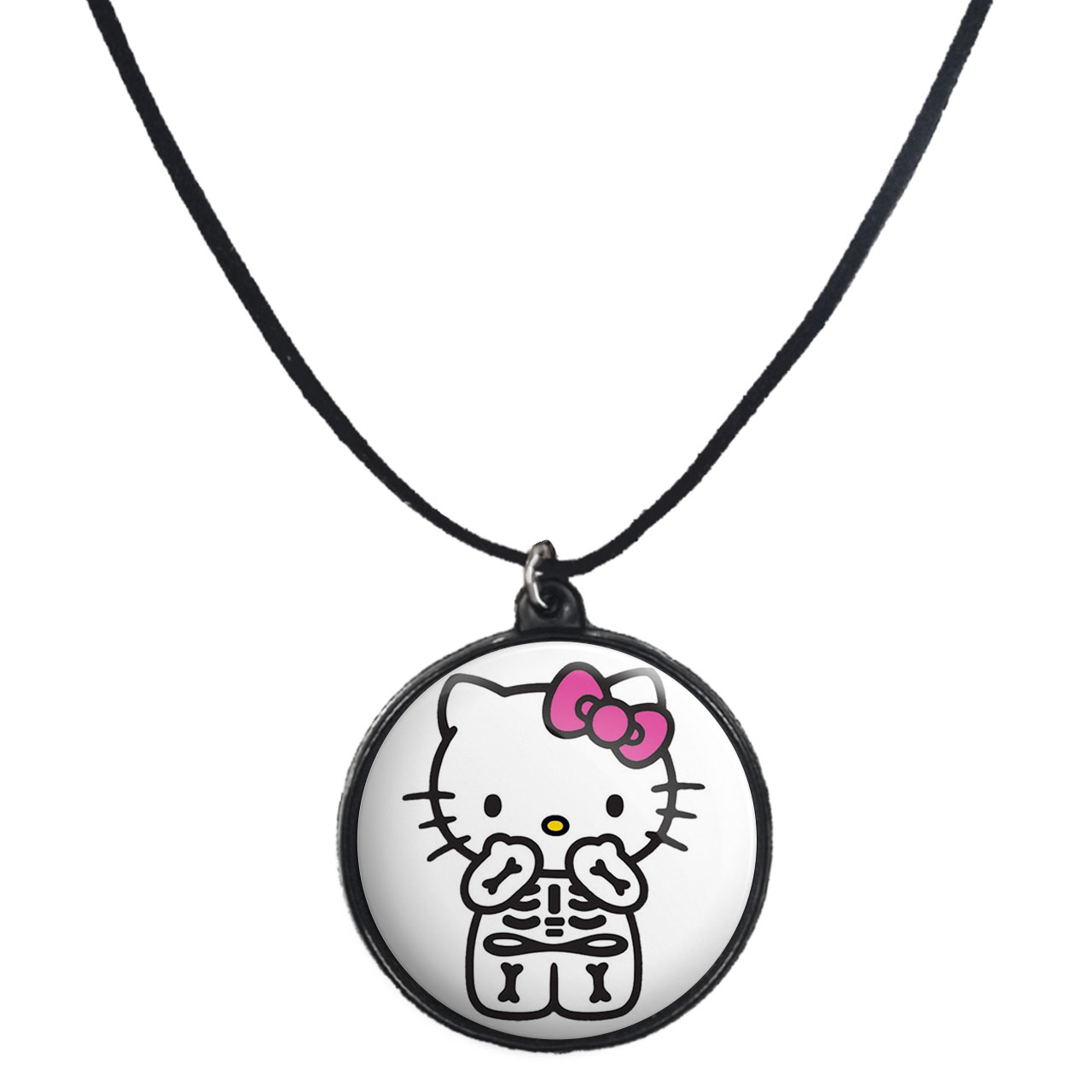 گردنبند پرمانه طرح کیتی کد pmb.22519 مدل دو طرفه