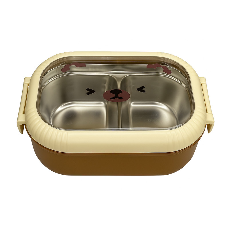 ظرف نگهدارنده غذا کودک مدل استیل طرج خرس کد 02