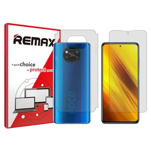 Remax brand shockproof Hydrogel screen protector glass for Xiaomi Poco X3 along with the back protector