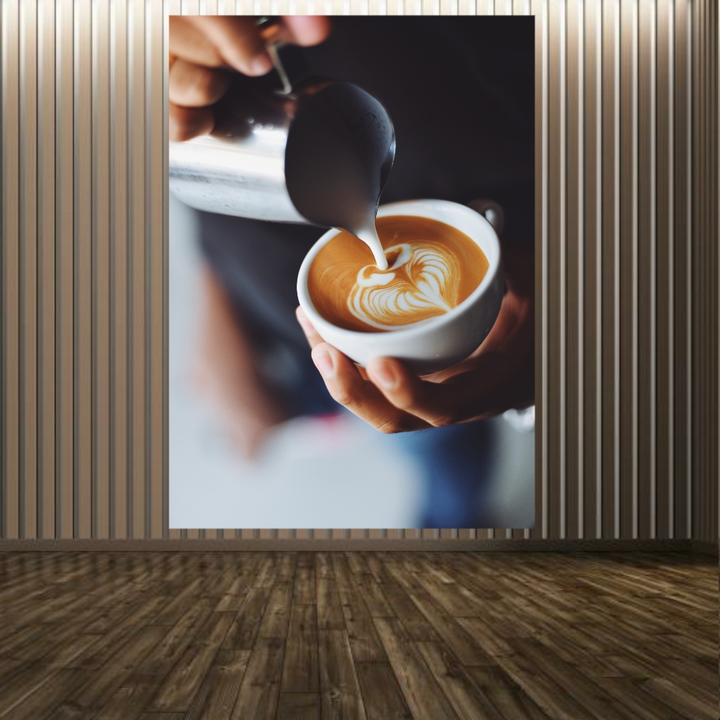 پوستر پارچه ای طرح فنجان قهوه کد PP2506