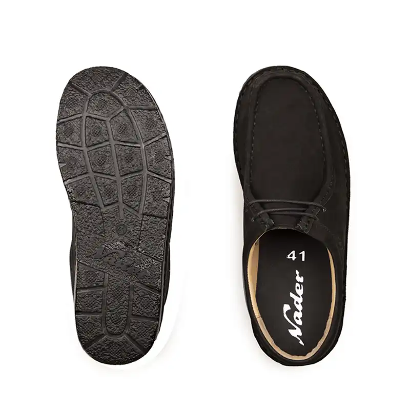 کفش طبی مردانه مدل نادر مدل کیفی کد 115 نبوک رنگ مشکی