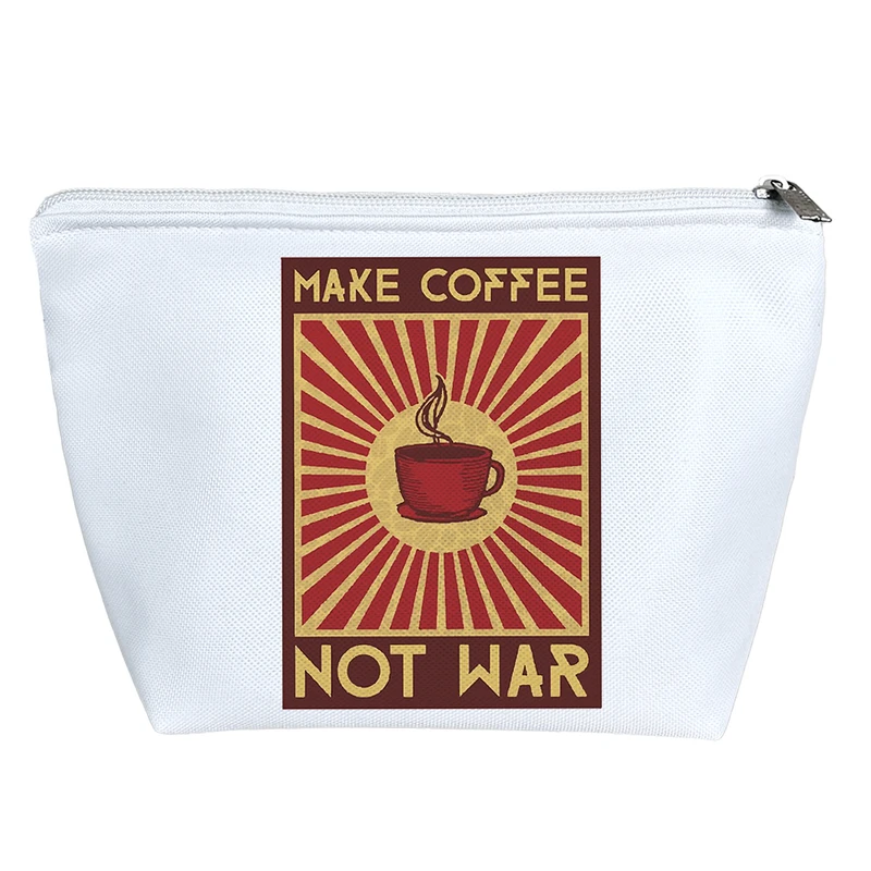 کیف لوازم آرایش دخترانه خندالو مدل قهوه بساز نه جنگ کد 10462