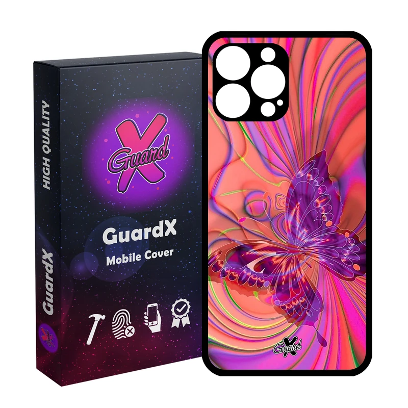 کاور گارد ایکس طرح پروانه مدل Glass10280 مناسب برای گوشی موبایل اپل iPhone 14 Pro Max