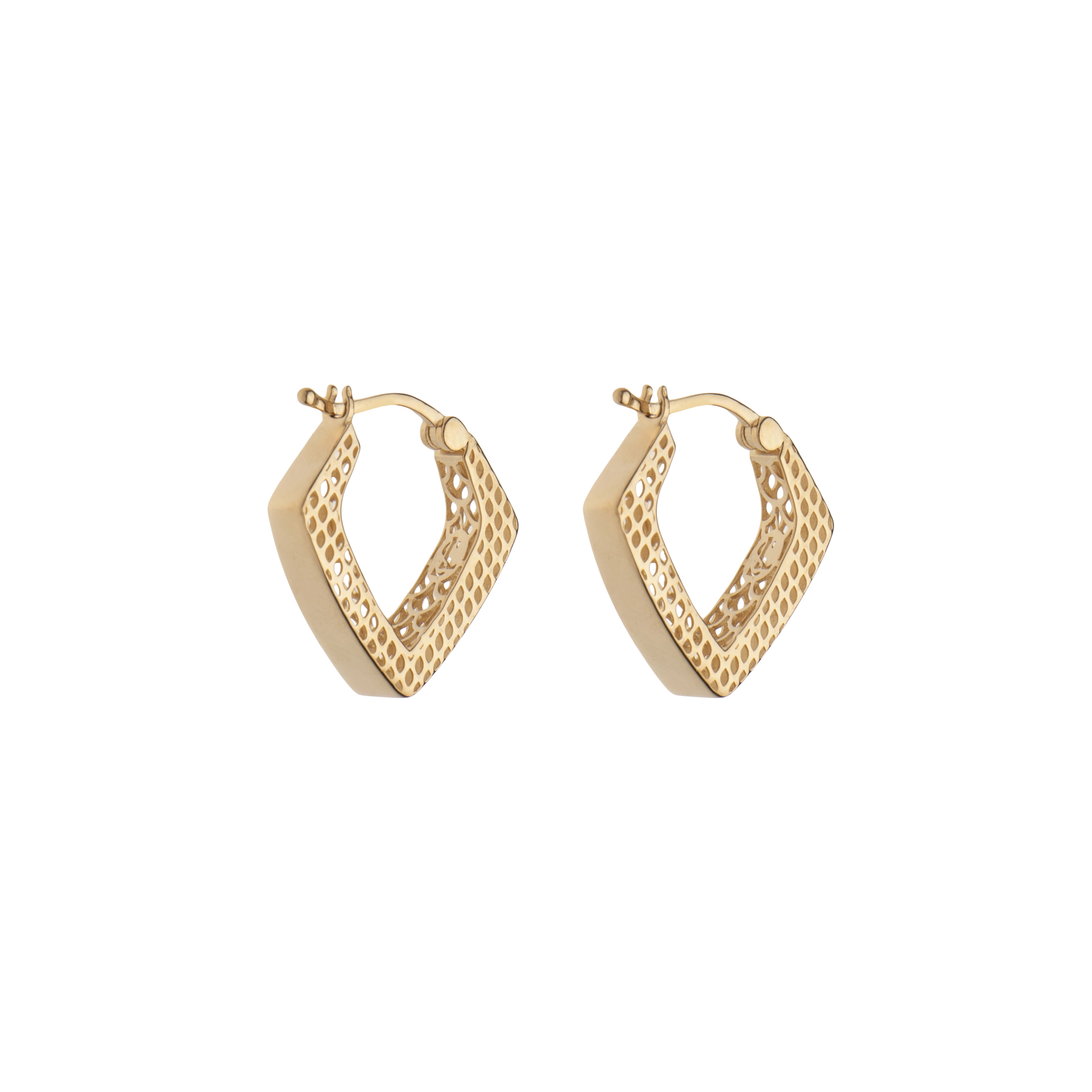 گوشواره کلیپسی طلا 18 عیار زنانه گلدم مدل E-3070059