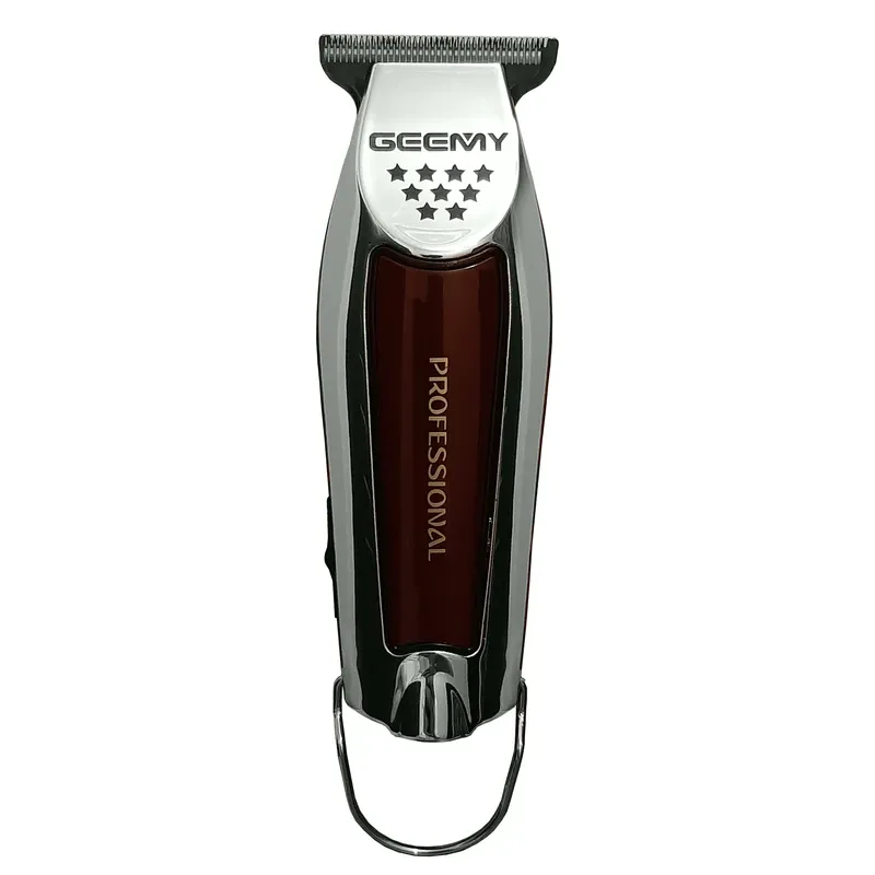 ماشین اصلاح موی سر و صورت جیمی مدل GM 855 با تیغه استیل ضد زنگ، باتری لیتیوم یون، دو سرعت موتور قابل تنظیم، منبع تغذیه برق و باتری قابل شارژ، همراه با 3 عدد شانه متحرک و طراحی ارگونومیک